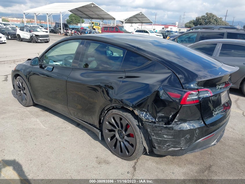 VIN 7SAYGDEF9NF405093 2022 TESLA MODEL Y