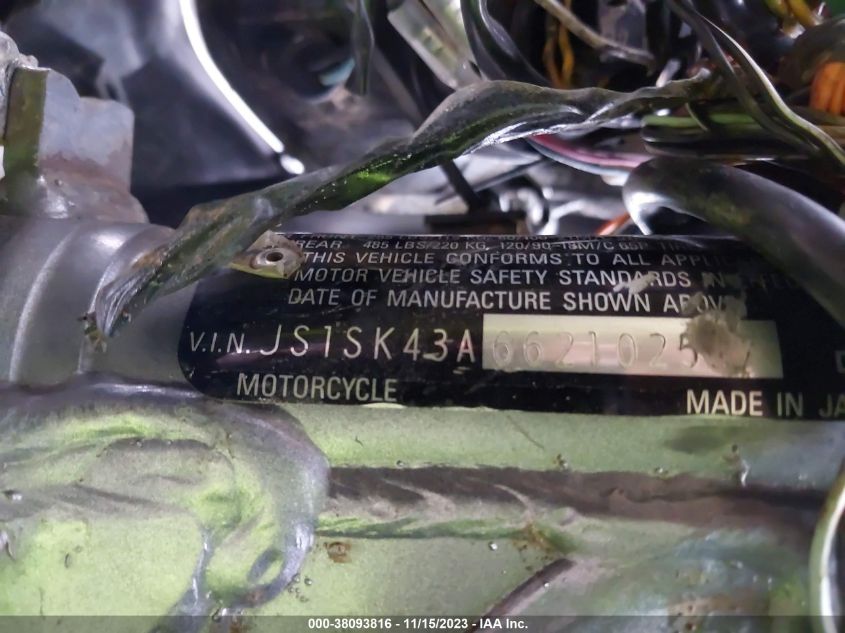 2006 SUZUKI DR-Z400 S JS1SK43A662102537