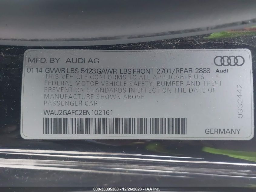 2014 AUDI A7 3.0T PREMIUM PLUS - WAU2GAFC2EN102161
