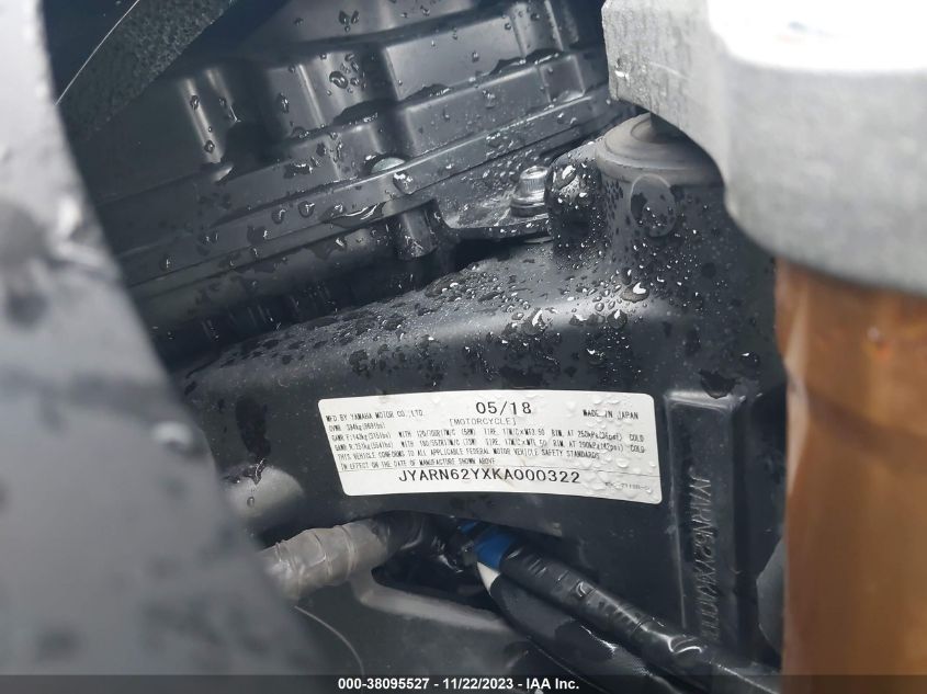 2019 YAMAHA MTT09 GTC JYARN62YXKA000322