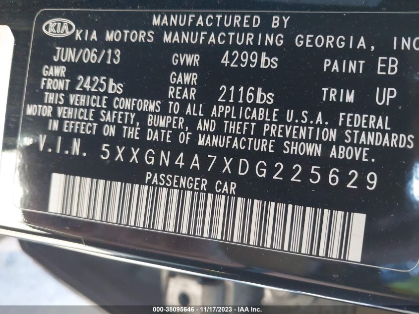 2013 KIA OPTIMA EX - 5XXGN4A7XDG225629