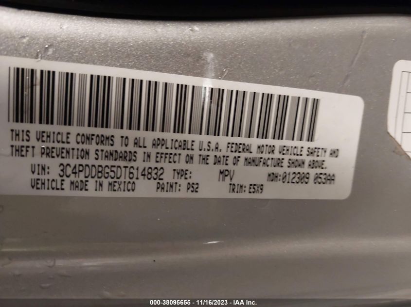2013 DODGE JOURNEY - 3C4CDDBG7DT614832