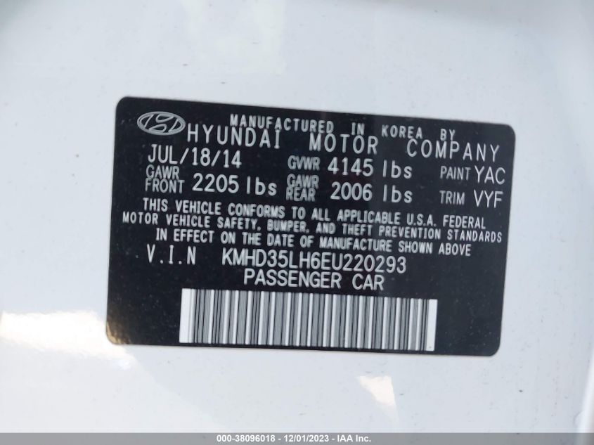 2014 HYUNDAI ELANTRA GT - KMHD35LH6EU220293