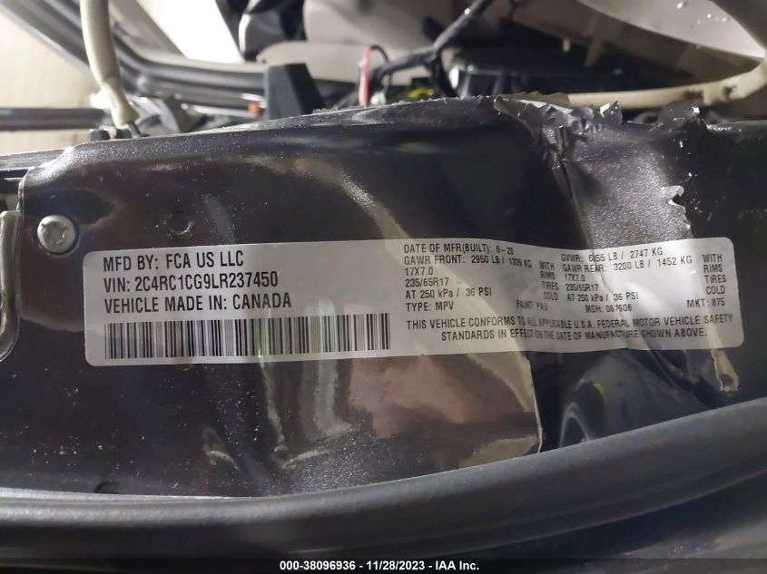 2020 CHRYSLER VOYAGER LX - 2C4RC1CG9LR237450