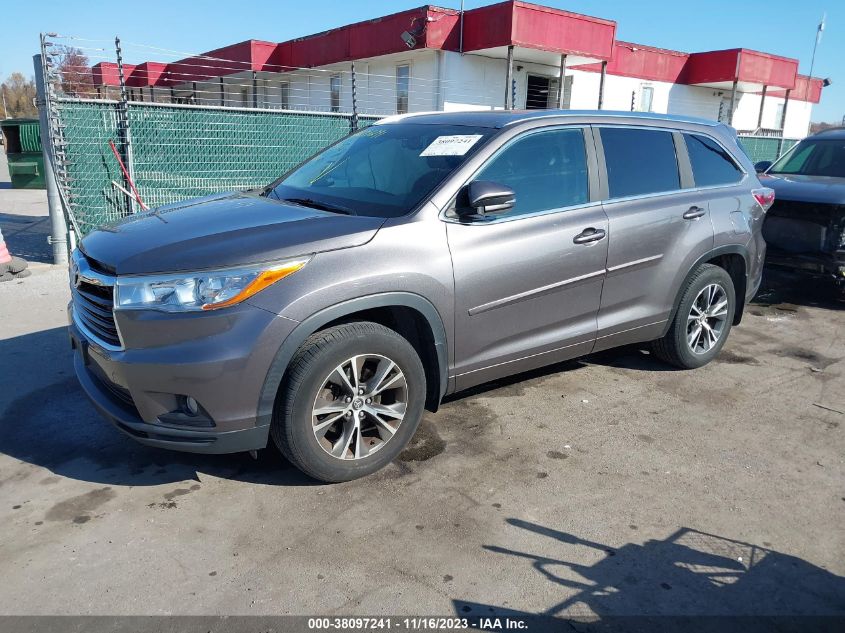 2016 TOYOTA HIGHLANDER XLE V6 - 5TDJKRFH3GS504453