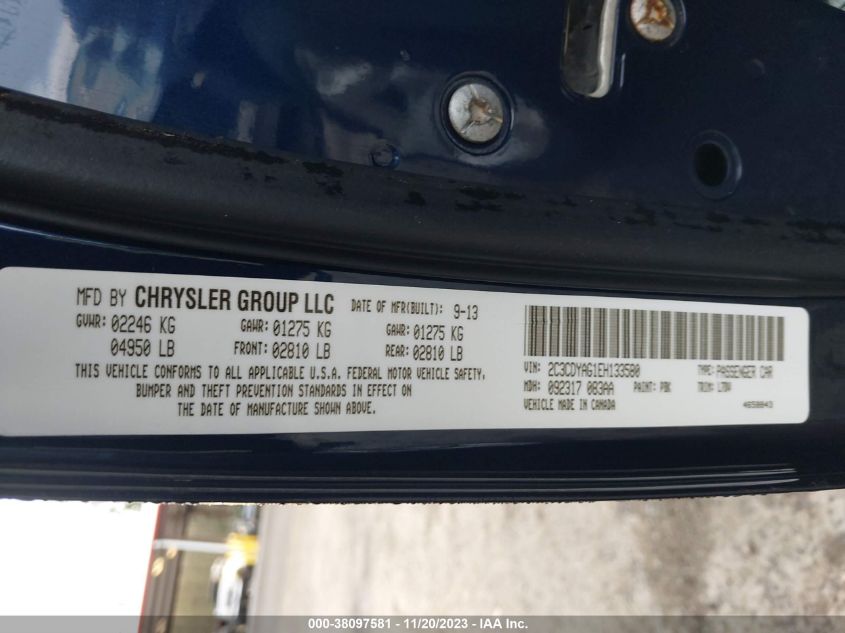 2014 DODGE CHALLENGER SXT - 2C3CDYAG1EH133580