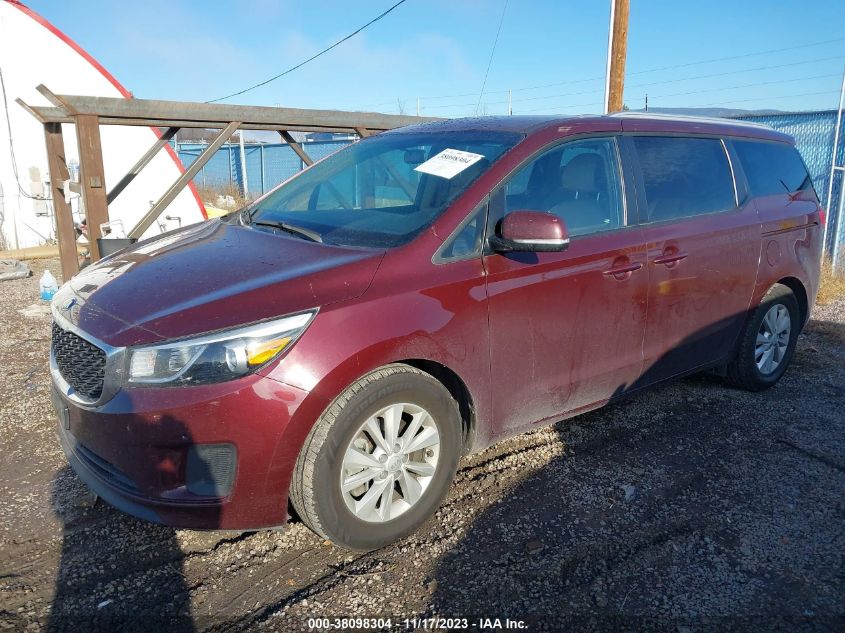 VIN KNDMB5C19H6312369 2017 KIA SEDONA LX