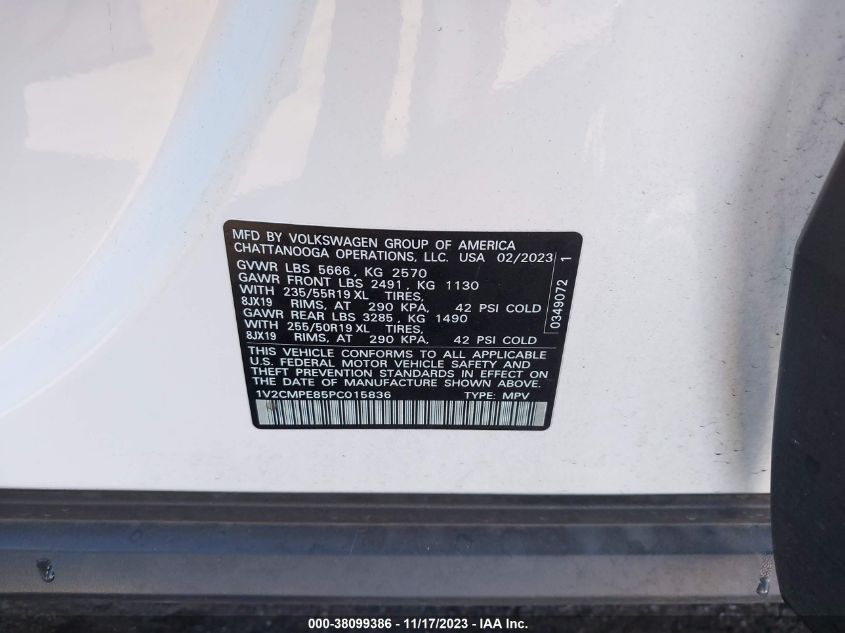 VIN 1V2CMPE85PC015836 2023 VOLKSWAGEN ID.4 PRO