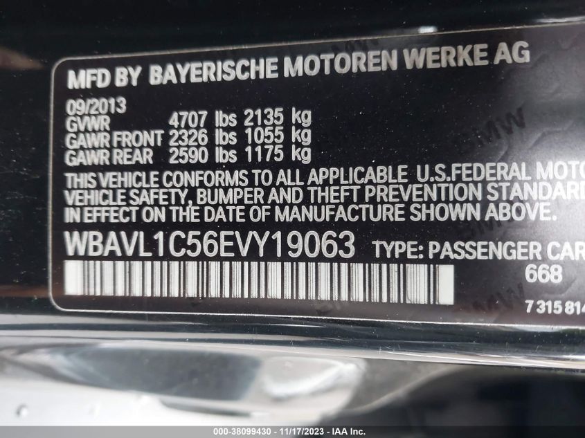 2014 BMW X1 XDRIVE28I - WBAVL1C56EVY19063
