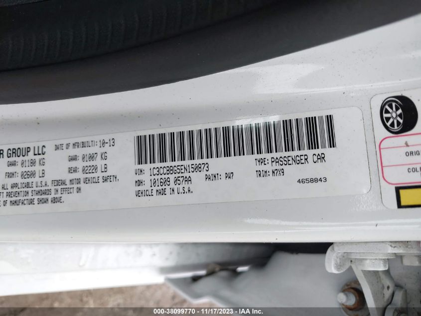 2014 CHRYSLER 200 TOURING - 1C3CCBBG5EN150873