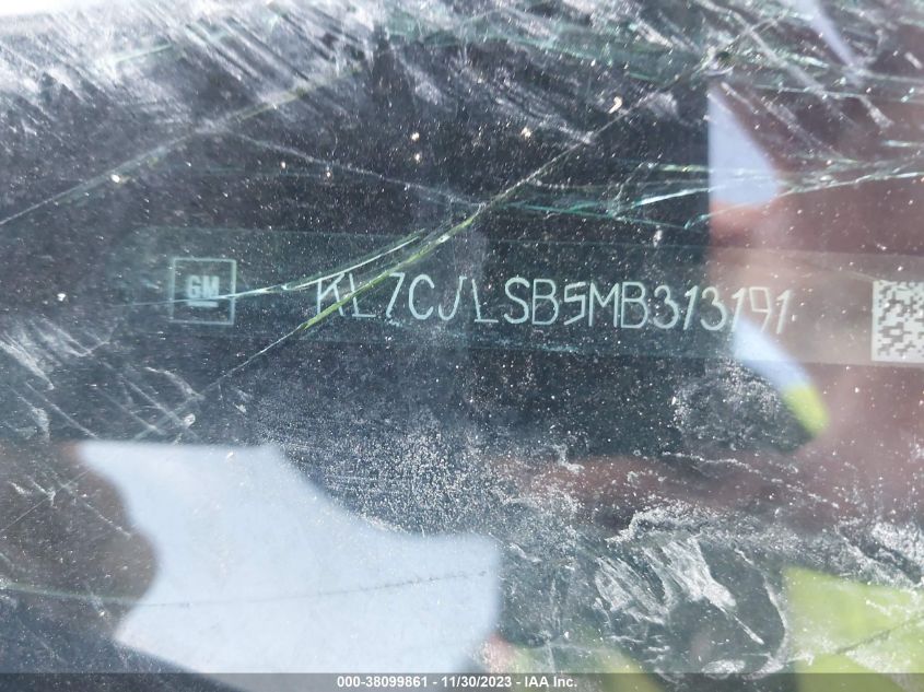 2021 CHEVROLET TRAX FWD LT - KL7CJLSB5MB313191