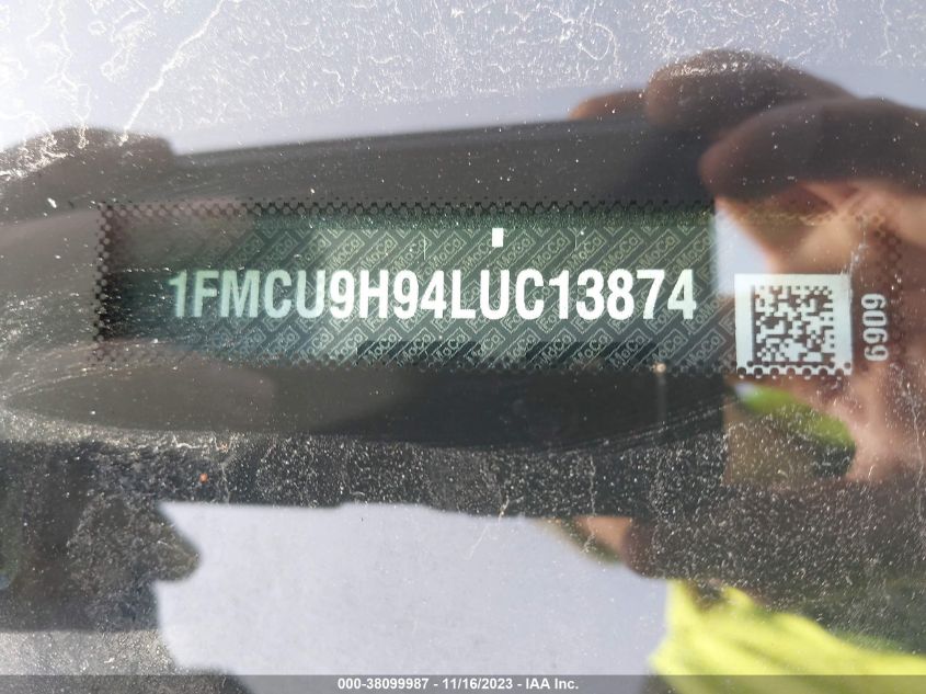 1FMCU9H94LUC13874 2020 FORD ESCAPE, photo no. 9