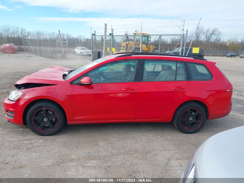 2017 VOLKSWAGEN GOLF SPORTWAGEN S - 3VWU17AU5HM539423