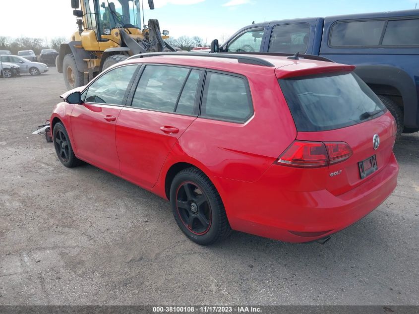 2017 VOLKSWAGEN GOLF SPORTWAGEN S - 3VWU17AU5HM539423