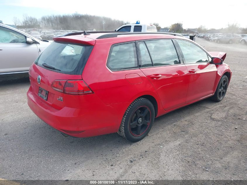 2017 VOLKSWAGEN GOLF SPORTWAGEN S - 3VWU17AU5HM539423