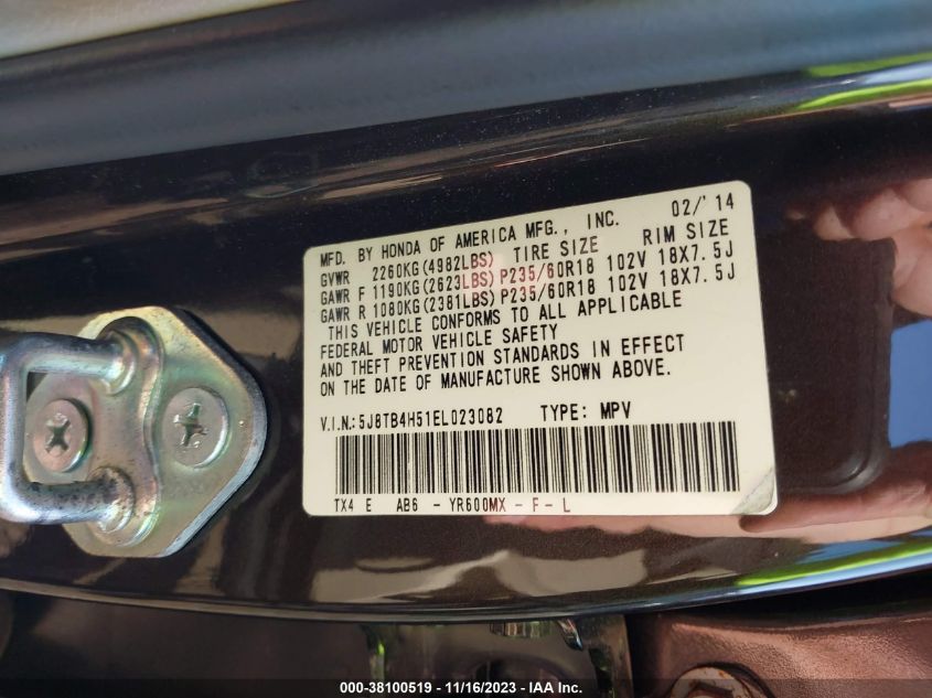 2014 ACURA RDX TECHNOLOGY - 5J8TB4H51EL023082