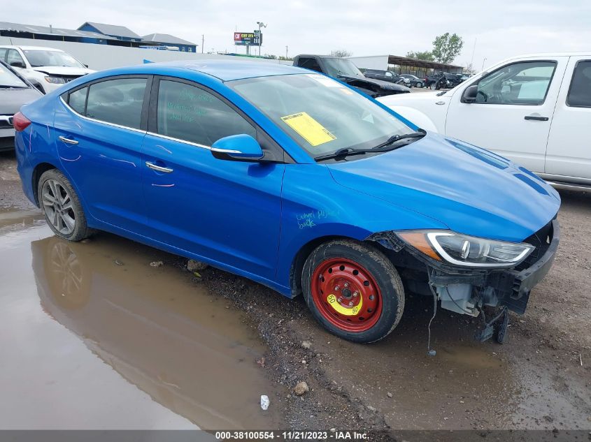 2017 HYUNDAI ELANTRA LIMITED - KMHD84LFXHU210672