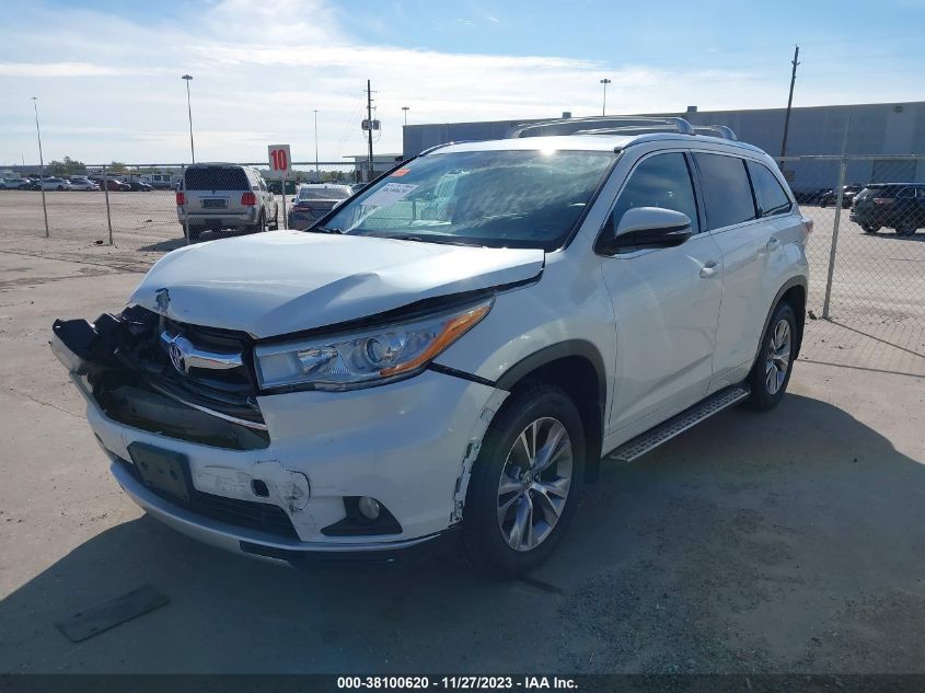 2015 TOYOTA HIGHLANDER XLE - 5TDKKRFH7FS081430