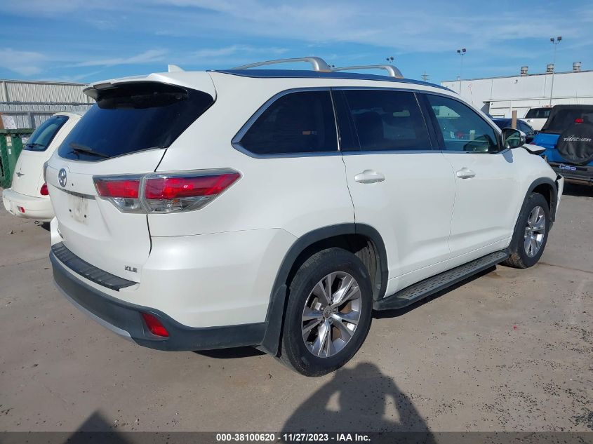 2015 TOYOTA HIGHLANDER XLE - 5TDKKRFH7FS081430