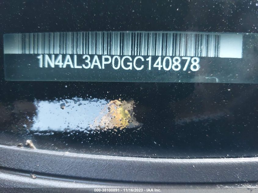 2016 NISSAN ALTIMA 2.5 SV - 1N4AL3AP0GC140878