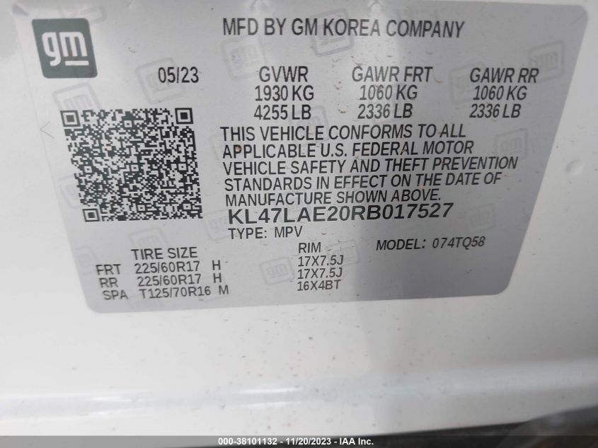 2024 BUICK ENVISTA PREFERRED - KL47LAE20RB017527