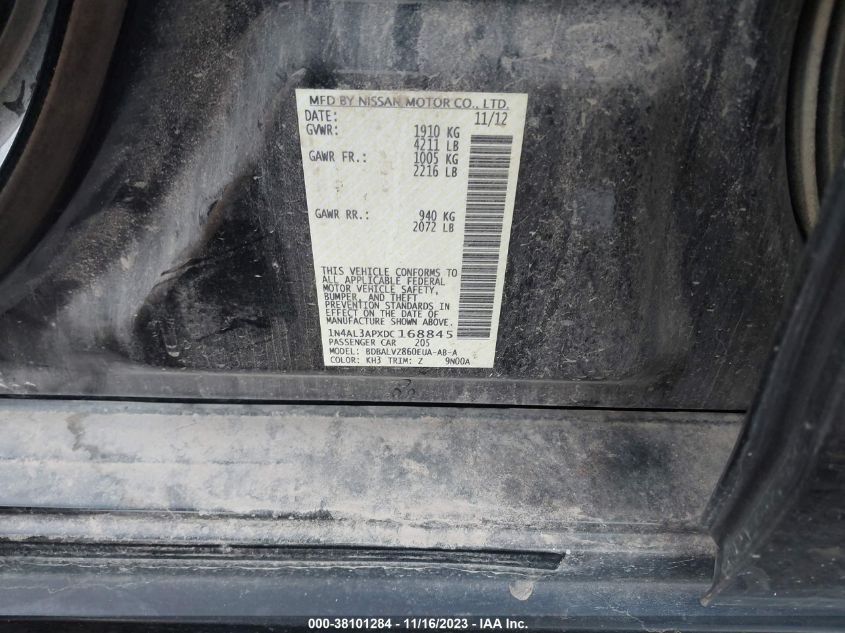 2013 NISSAN ALTIMA 2.5 SL - 1N4AL3APXDC168845