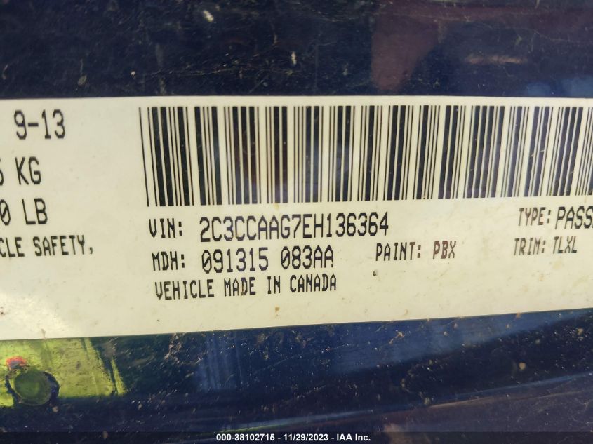 2014 CHRYSLER 300 - 2C3CCAAG7EH136364