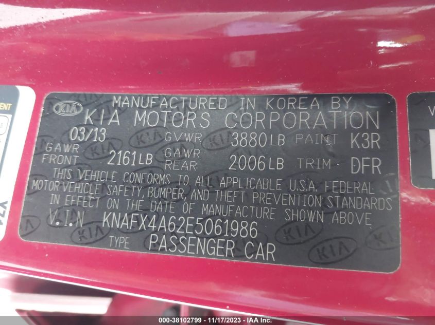 2014 KIA FORTE LX - KNAFX4A62E5061986