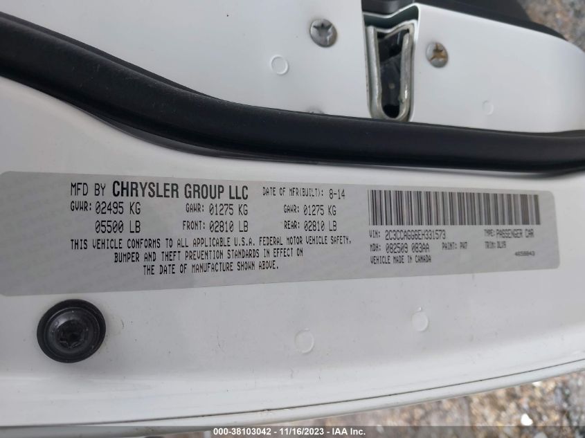 2014 CHRYSLER 300 S - 2C3CCAGG6EH331573