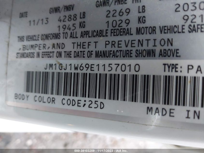 2014 MAZDA MAZDA6 I GRAND TOURING - JM1GJ1W69E1157010