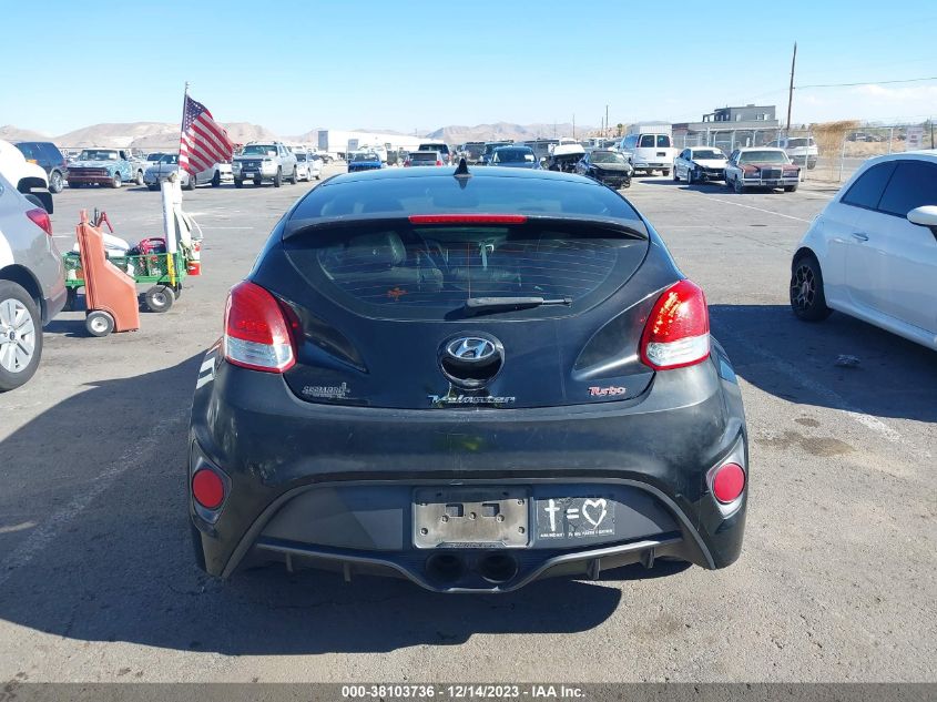 2013 HYUNDAI VELOSTER TURBO W/BLUE INT - KMHTC6AE0DU136852