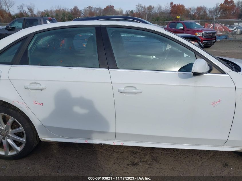 2014 AUDI A4 PREMIUM - WAUBFAFL5EN011257
