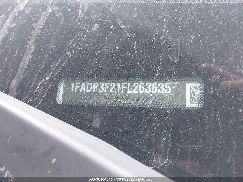 2015 FORD FOCUS SE - 1FADP3F21FL263635