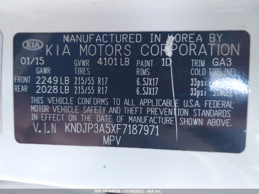 2015 KIA SOUL + - KNDJP3A5XF7187971