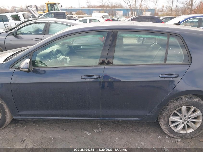 2017 VOLKSWAGEN GOLF TSI S 4-DOOR - 3VW217AU5HM011145