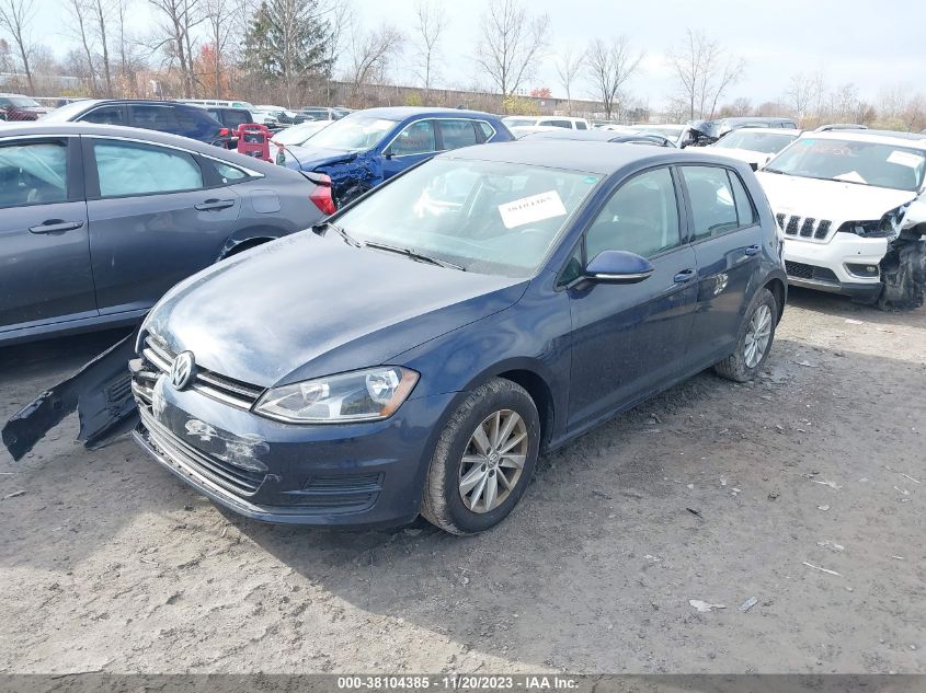 2017 VOLKSWAGEN GOLF TSI S 4-DOOR - 3VW217AU5HM011145