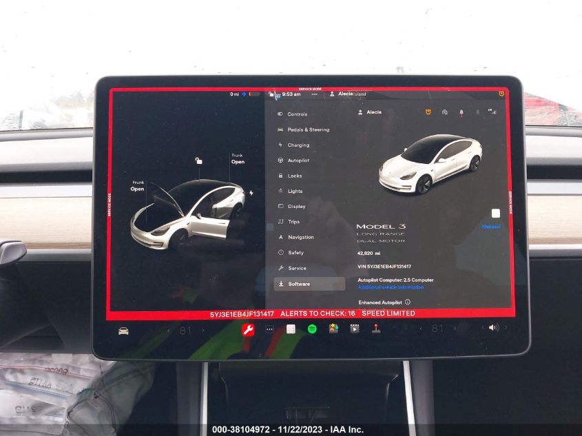 2018 TESLA MODEL 3 LONG RANGE - 5YJ3E1EB4JF131417