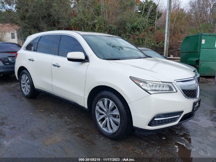 2015 ACURA MDX TECHNOLOGY PACKAGE - 5FRYD4H49FB001761