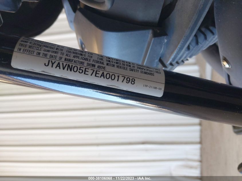 2014 YAMAHA XVS950 CU JYAVN05E7EA001798