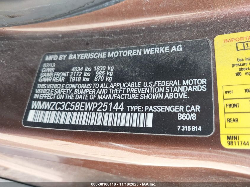 2014 MINI COUNTRYMAN COOPER S WMWZC3C58EWP25144