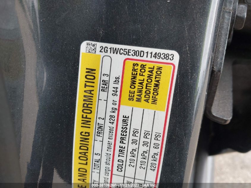 2013 CHEVROLET IMPALA LTZ - 2G1WC5E30D1149383