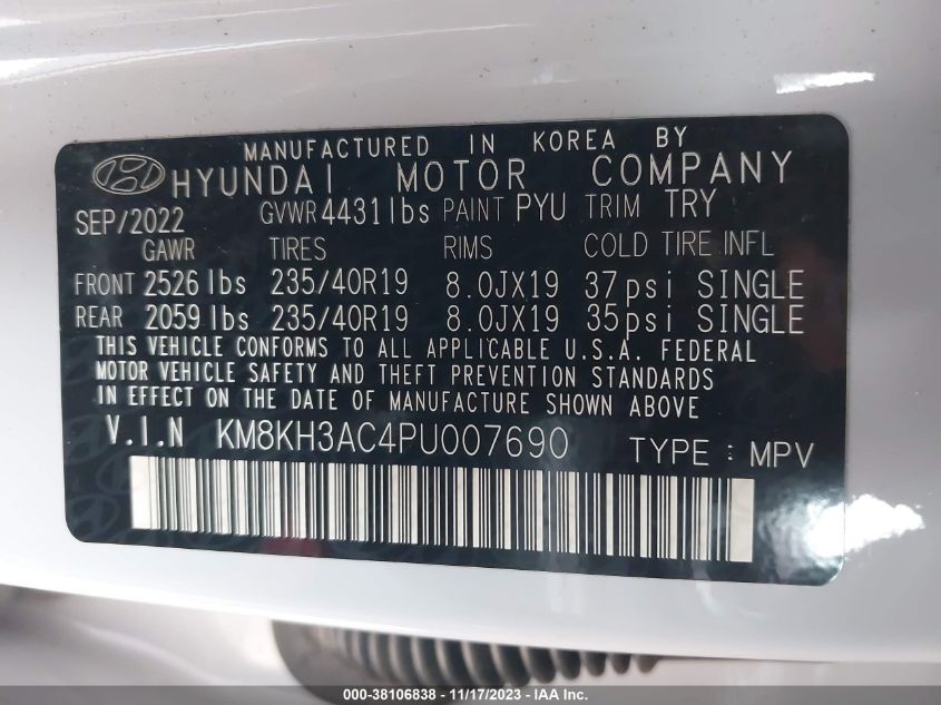 2023 HYUNDAI KONA N KM8KH3AC4PU007690