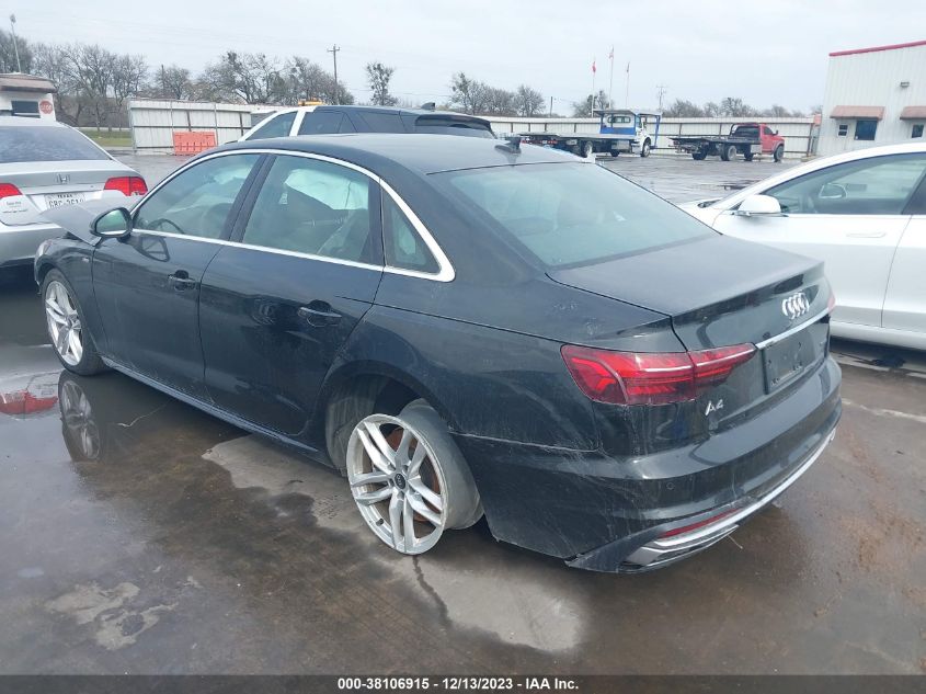 2022 AUDI A4 PREMIUM PLUS 45 TFSI S LINE QUATTRO S TRONIC - WAUEAAF42NN009082