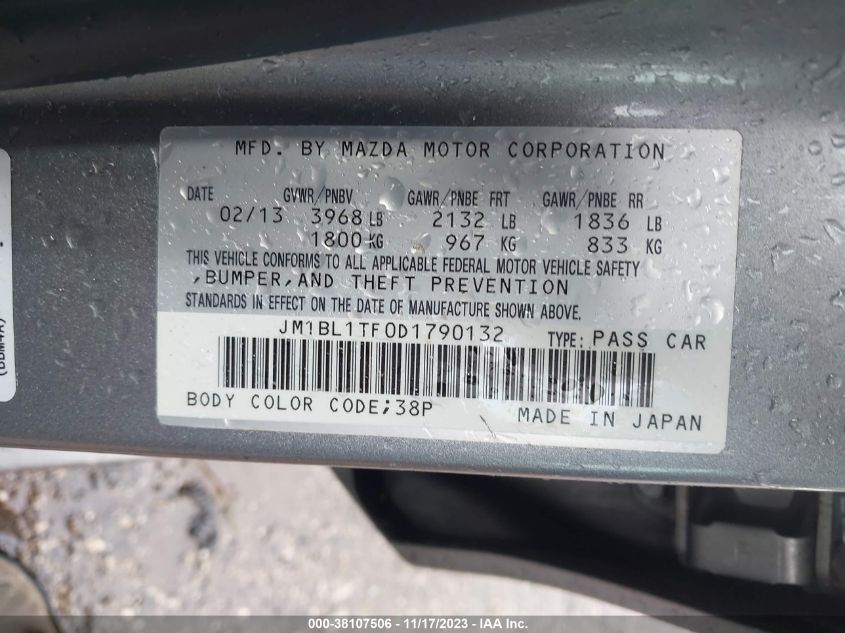 2013 MAZDA MAZDA3 I SV - JM1BL1TF0D1790132