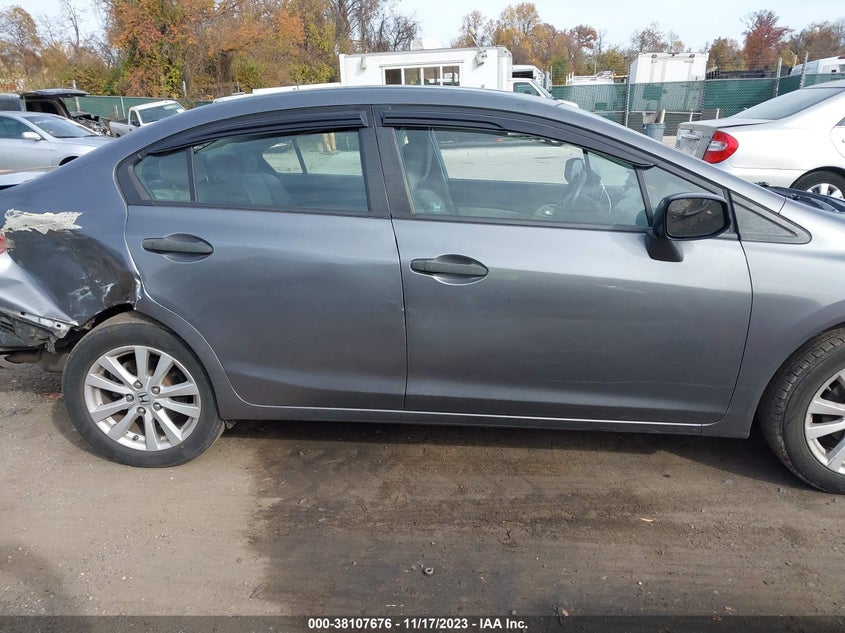 2012 HONDA CIVIC VIN: 2HGFB2F82CH313615