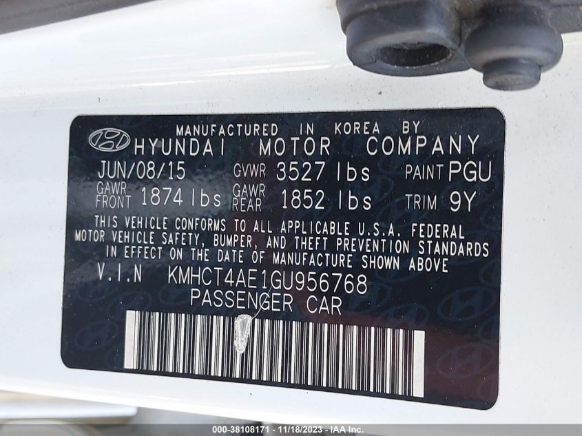 2016 HYUNDAI ACCENT SE - KMHCT4AE1GU956768