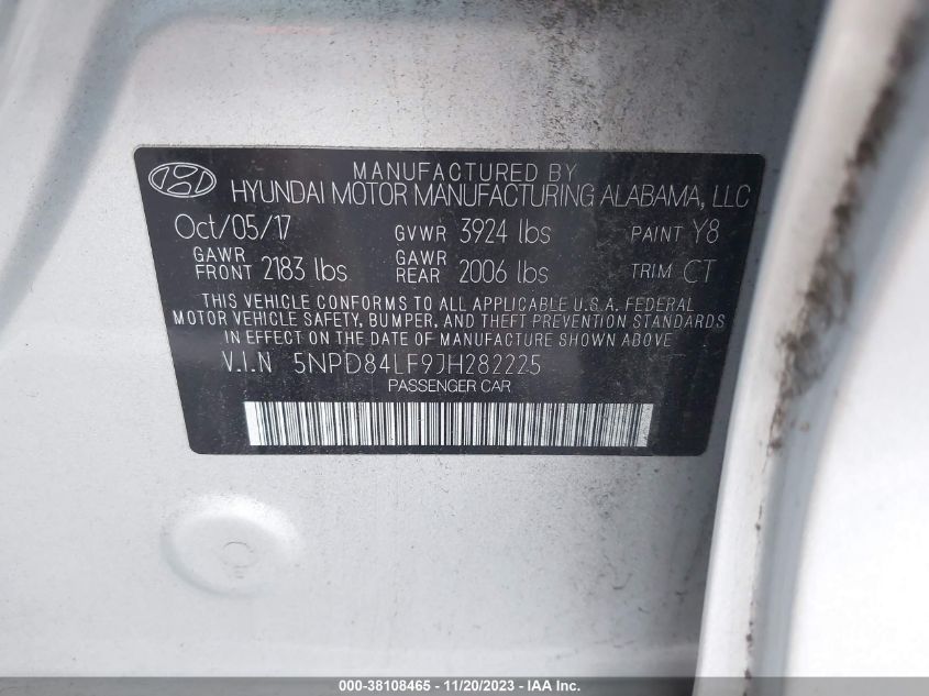 2018 HYUNDAI ELANTRA VALUE EDITION - 5NPD84LF9JH282225