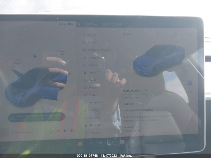 VIN 7SAYGDEE1PA026306 2023 TESLA MODEL Y