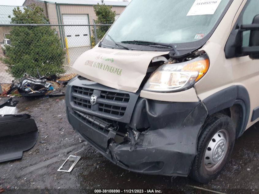 2018 RAM PROMASTER 2500 HIGH ROOF 159" WB 3C6TRVDG8JE139235