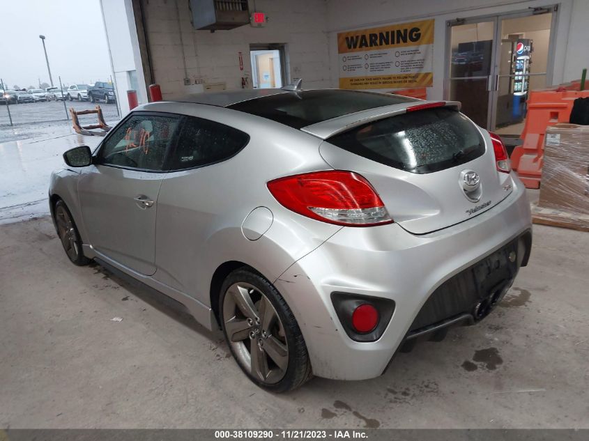 2013 HYUNDAI VELOSTER TURBO W/BLUE - KMHTC6AE4DU112859